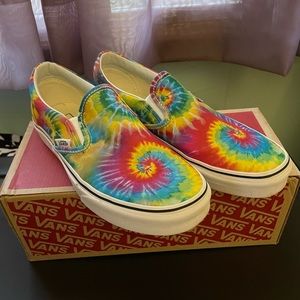 Vans Classic Festival tie dye Slip ons